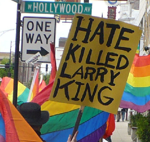 Larry King was a gay California teenager killed recently due to anti-gay hate.