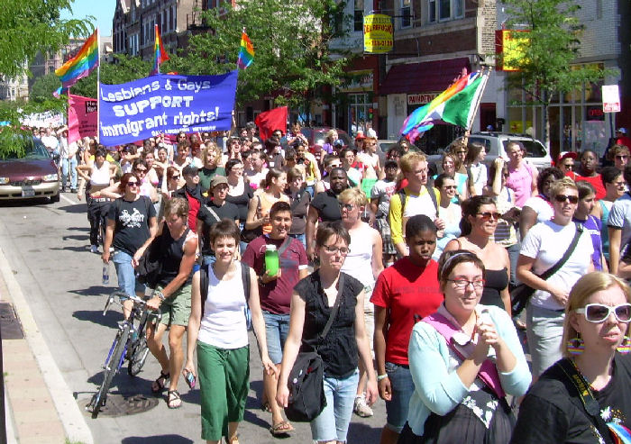 Support Immigrant Rights! Dyke March 2008.