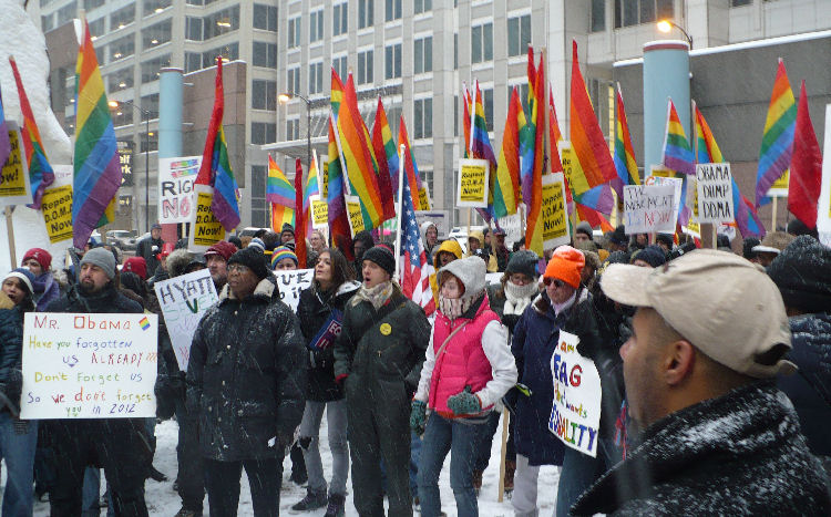 NATIONAL DOMA PROTEST & RALLY, CHICAGO, 1-10-2009