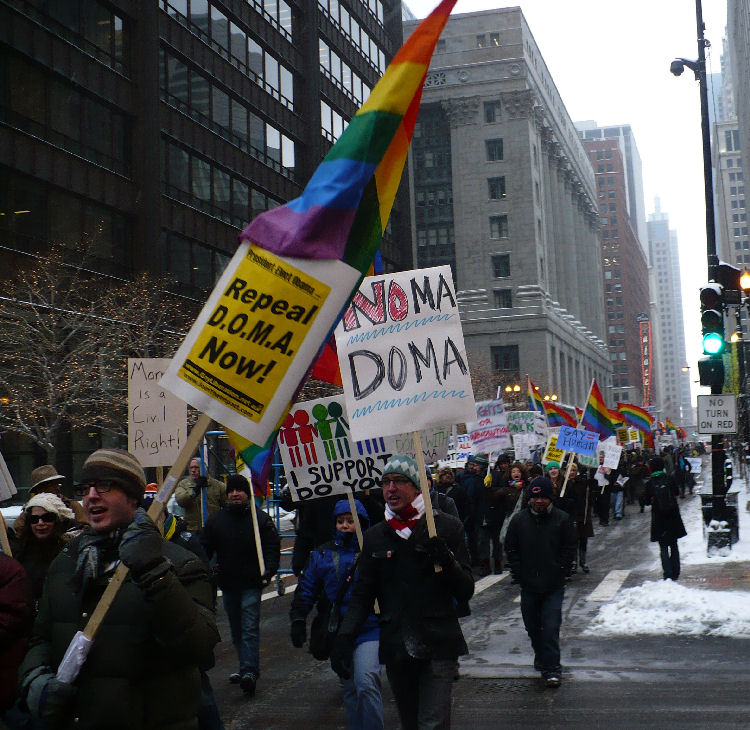 NATIONAL DOMA PROTEST & RALLY, CHICAGO, 1-10-2009