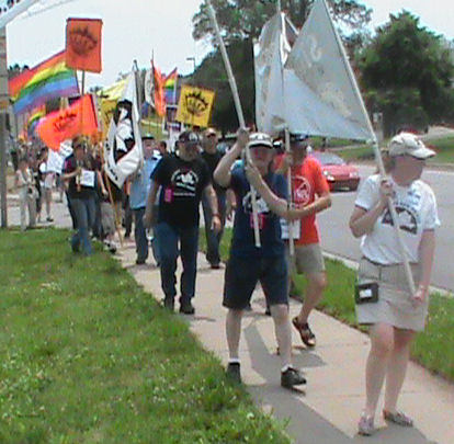 Free Bradley Manning March in Leavenworth, Kansas.
