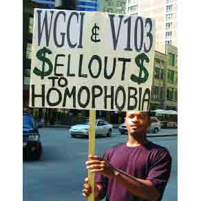 Clear Channel protest - WGCI & V103 Sellout to Homophobia