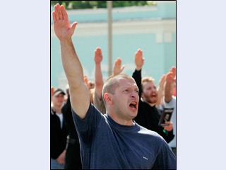 Nationalists shouted "death to homosexuals".