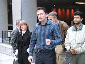 Wayne Besen at the Dump Dobson press conference.